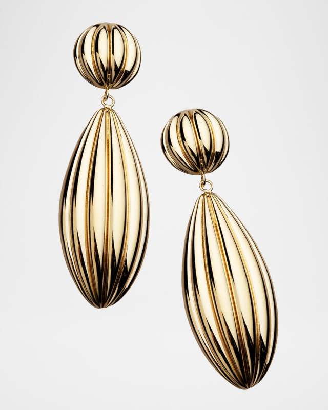 Lucinda Fluted Drop Earrings